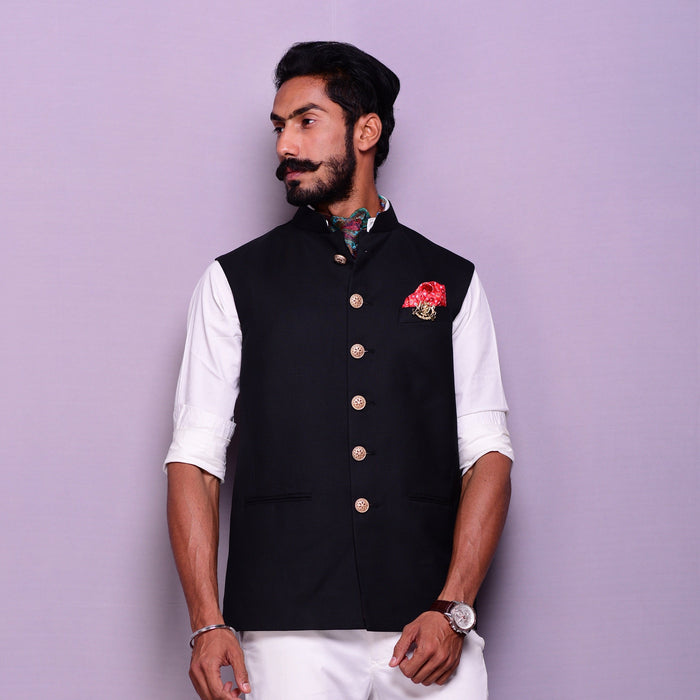 Classic Black Nehru Jacket