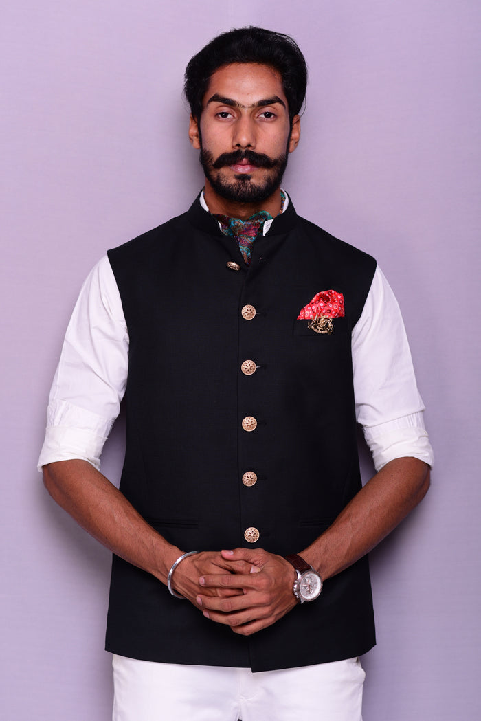 Classic Black Nehru Jacket