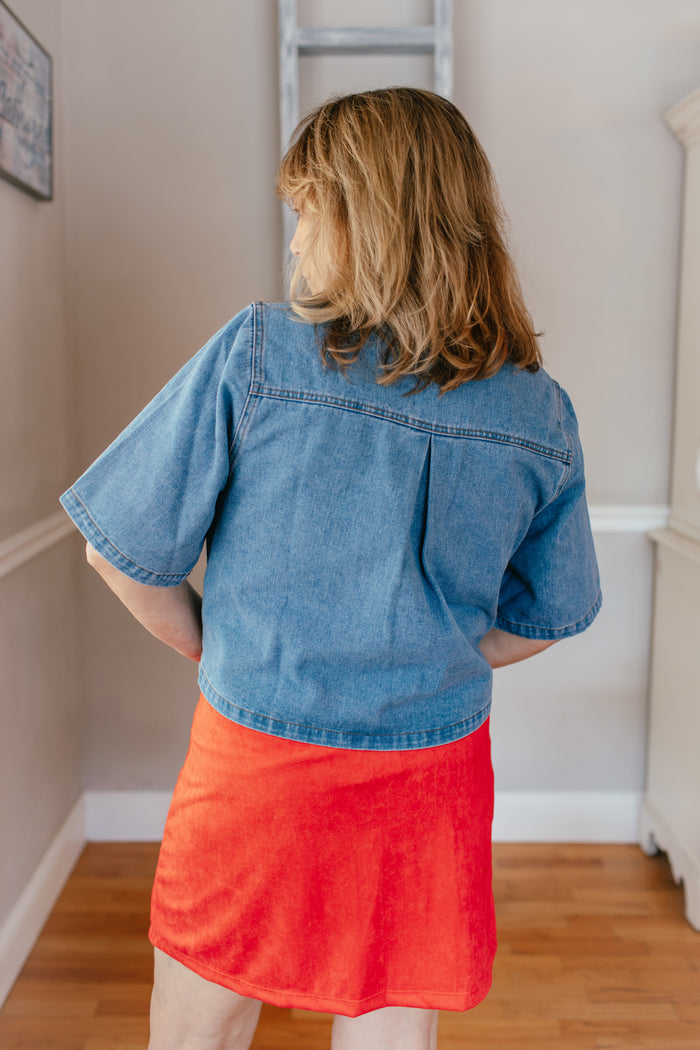 Classic Crush Mini Skirt In Red - Reg & Curvy