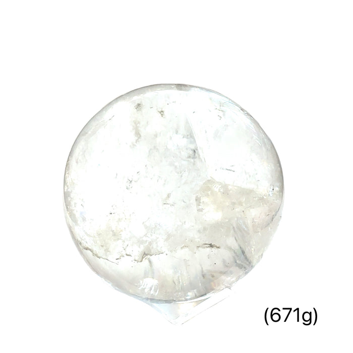 2x large Crystal Quartz Gemstone Sphere (671g) Brazil