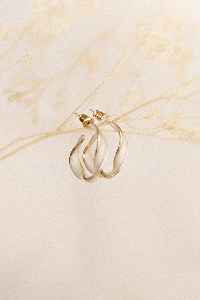 Petal and Pup USA ACCESSORIES Clementine Earrings - White One Size