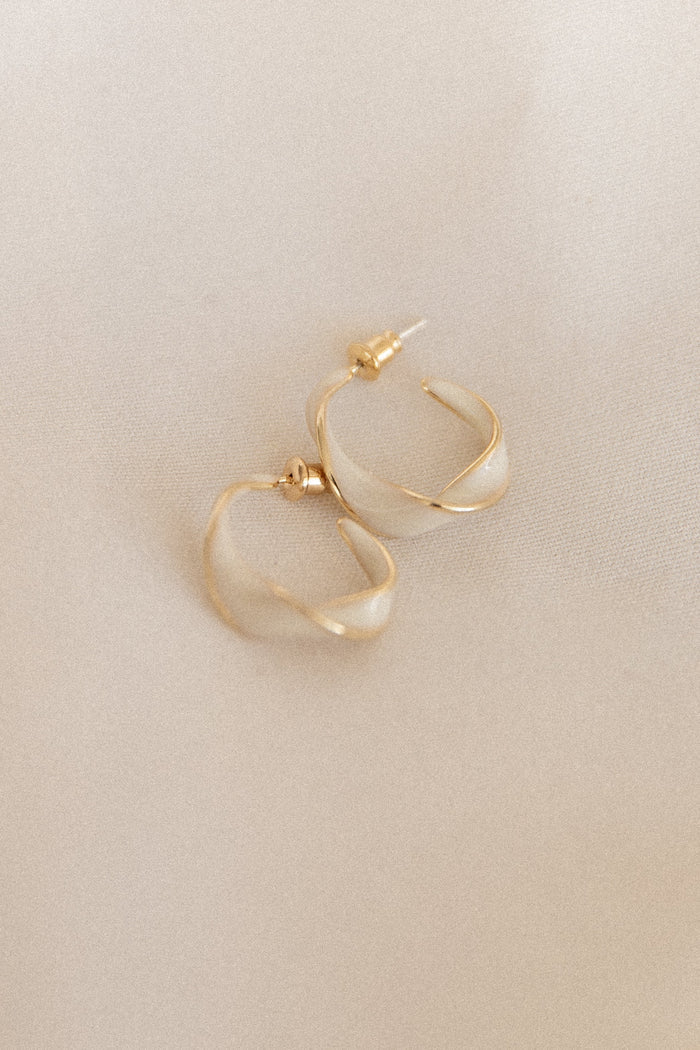 Petal and Pup USA ACCESSORIES Clementine Earrings - White One Size
