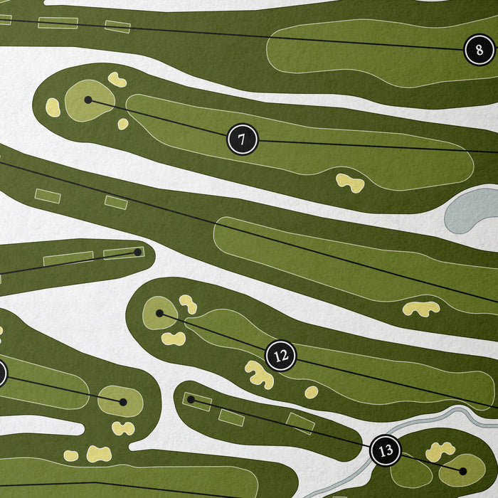 Clinton Country Club | Golf Course Map | Close Up