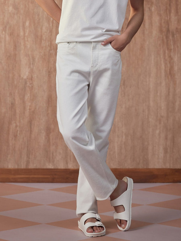 Cloudwalk White Distressed Regular Denim
