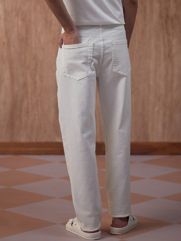 Cloudwalk White Distressed Regular Denim