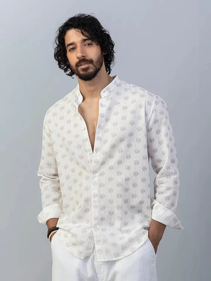 Coastline White Cotton Linen Shirt & style