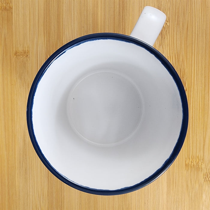 Coffee Mug Graduation Saying Embossed White Ceramic Tea Cup Blue Sky Spectrum