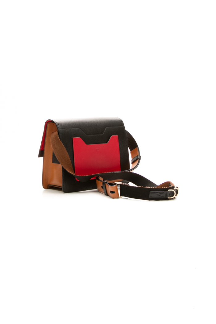 MCM - Multicol Leather Colorblock Crossbody Bag