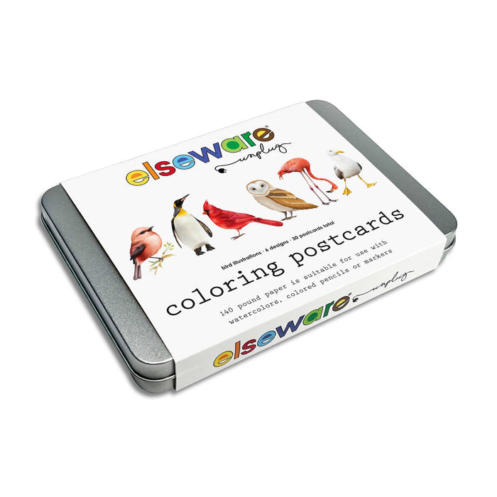 Coloring Postcards - Birds (6 Designs/30 Cards)