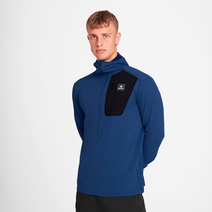 Saysky Combat Half Zip Fleece Hoodie Blue 219 SM35001