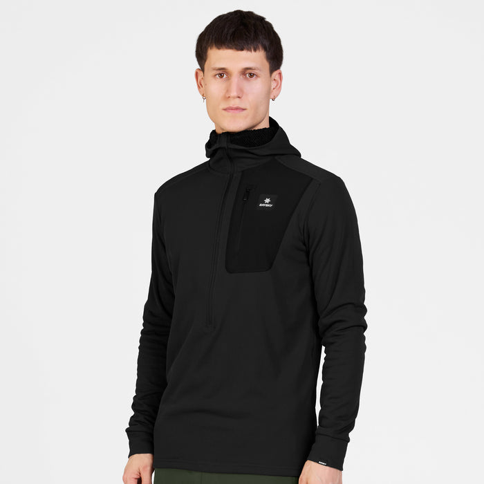 Saysky Combat Half Zip Fleece Hoodie Black 901 SM35001