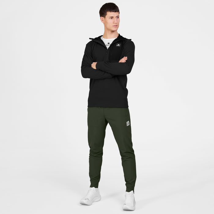 Saysky Combat Half Zip Fleece Hoodie Black 901 SM35001