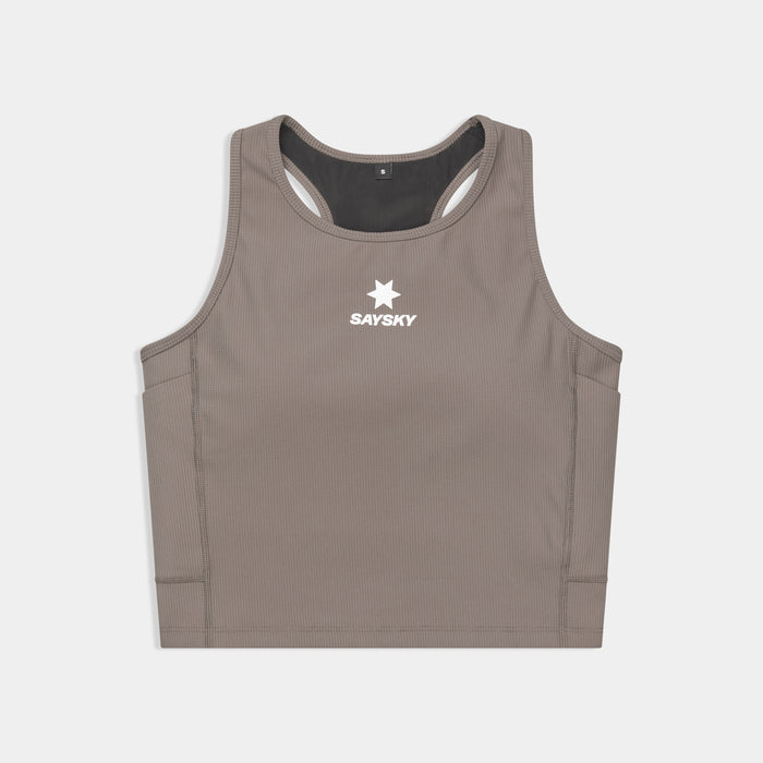Saysky Combat Rib Crop Top Taupe 714 SW30005