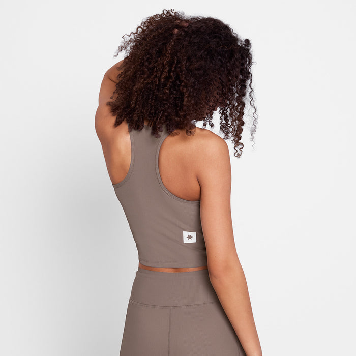 Saysky Combat Rib Crop Top Taupe 714 SW30005