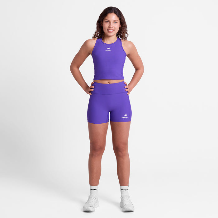 Saysky Combat Rib Crop Top Purple 715 SW30005
