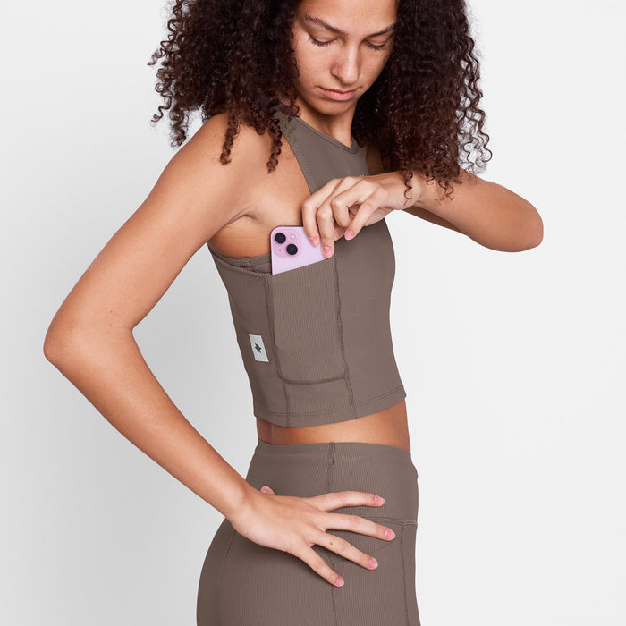 Saysky Combat Rib Crop Top Taupe 714 SW30005