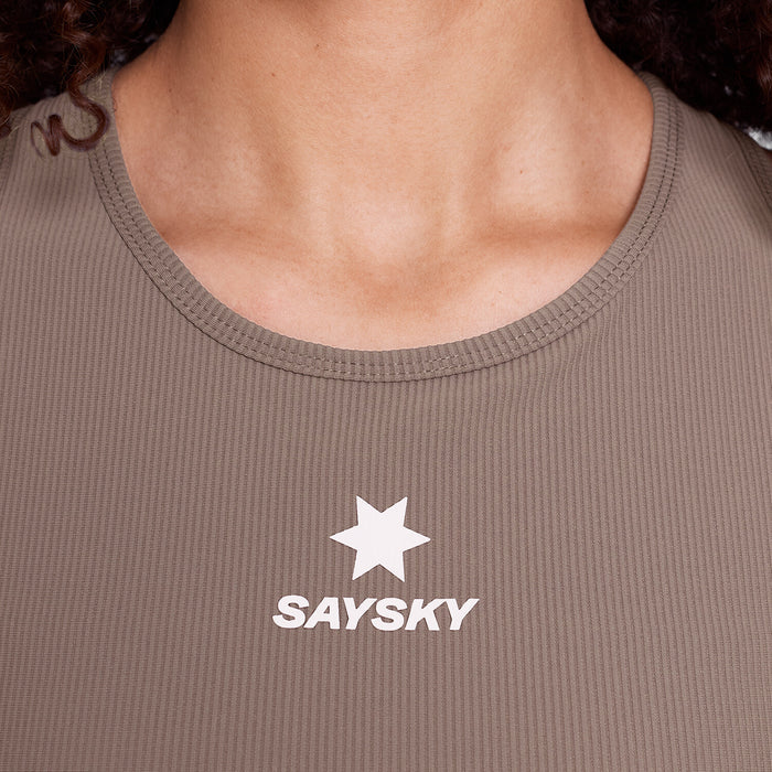Saysky Combat Rib Crop Top Taupe 714 SW30005