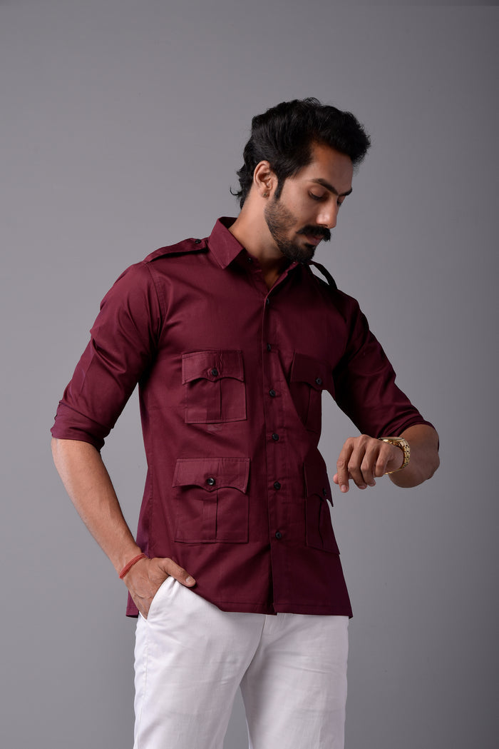 Comfy Wine Hunting Style Shirt