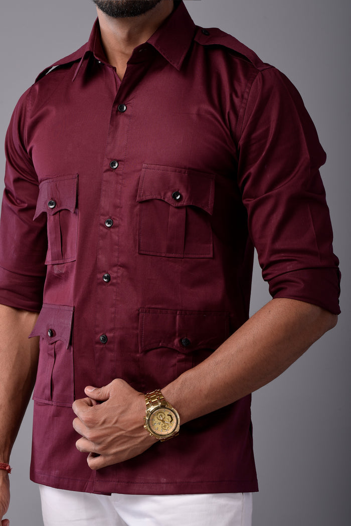 Comfy Wine Hunting Style Shirt