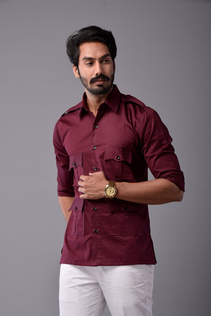 Comfy Wine Hunting Style Shirt