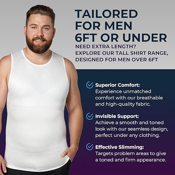 Compression Shirt Tank Top | Regular Length | White - QORELOGIQ || color_white&fit_regular