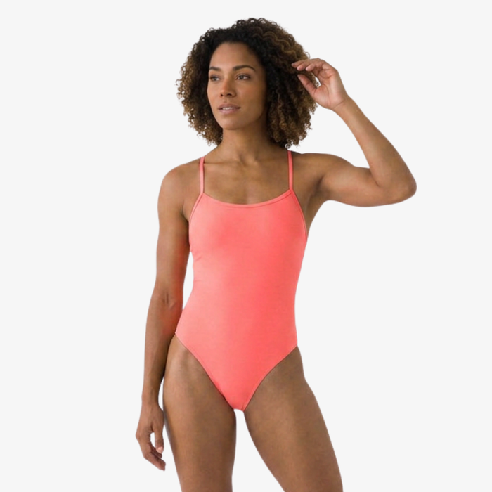 Coral Open-Back One-Piece Training Swimsuit by Norca - Norca Athletic Swimwear