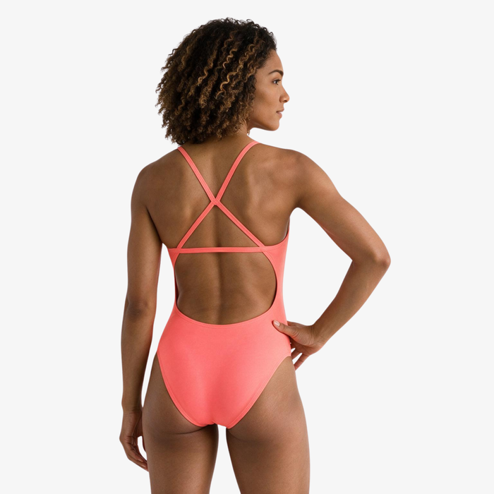 Coral Open-Back One-Piece Training Swimsuit by Norca - Norca Athletic Swimwear
