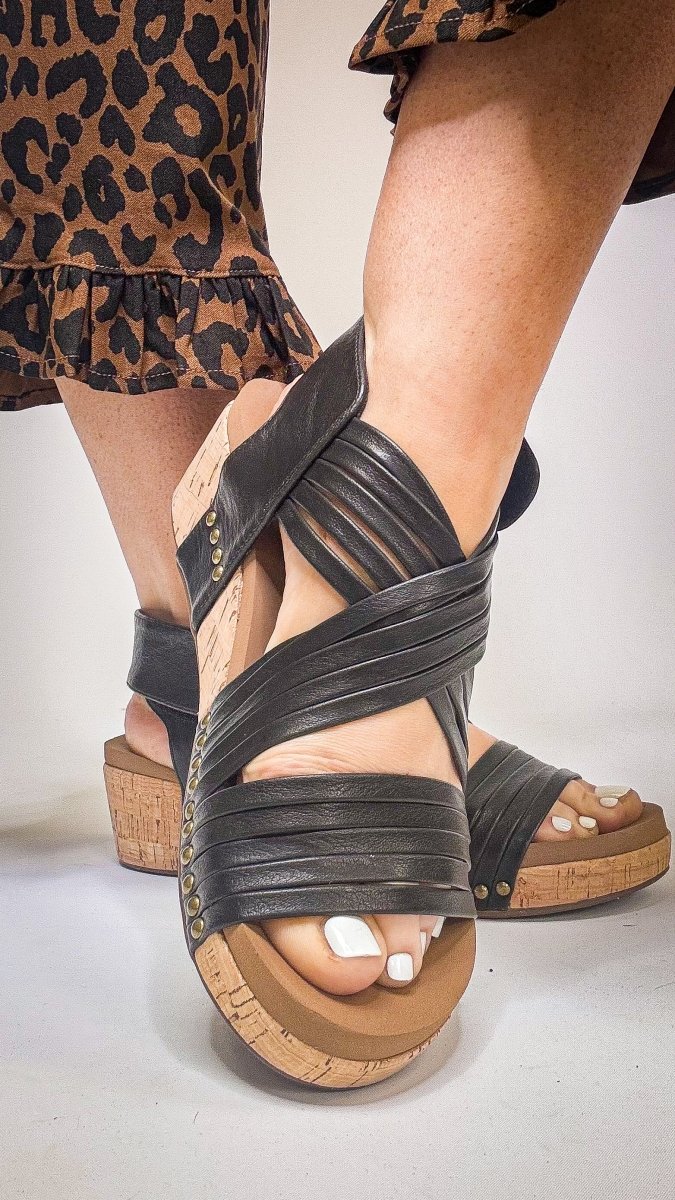 Corky's Black Good For You Wedges - Macoma Boutique302 Wedges & Heels
