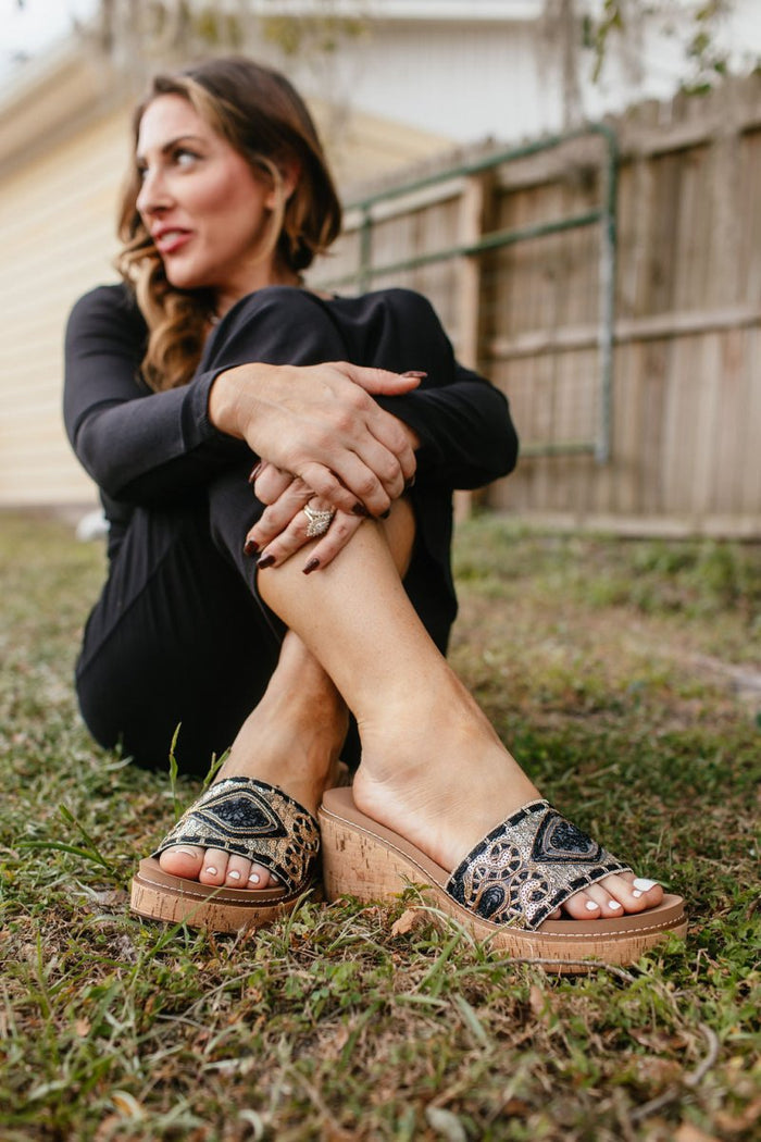 Corky's Black Wanderlust Wedges - Macoma Boutique302 Wedges & Heels