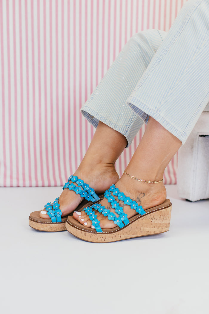Corky's Blue Let's Be Friends Wedges
