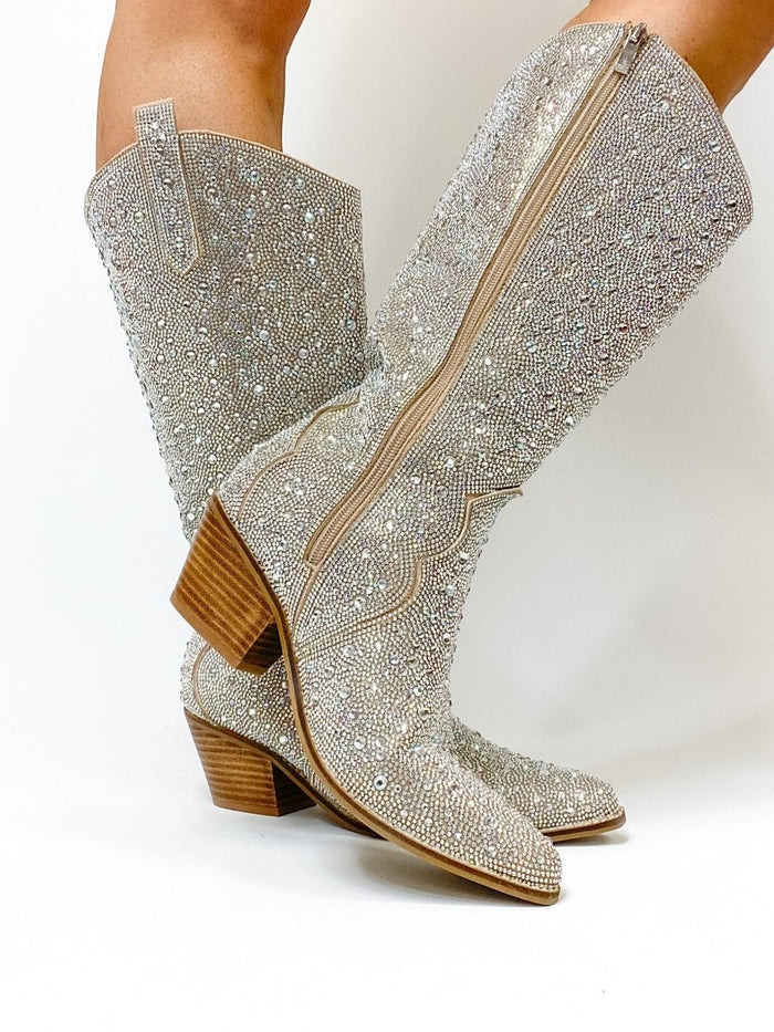 Corky's Clear Rhinestone Pony Up Boots - Macoma Boutique303 Mules & Boots