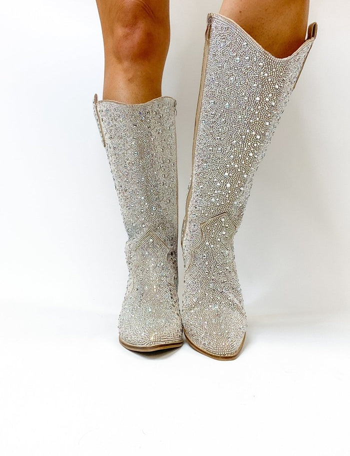 Corky's Clear Rhinestone Pony Up Boots - Macoma Boutique303 Mules & Boots