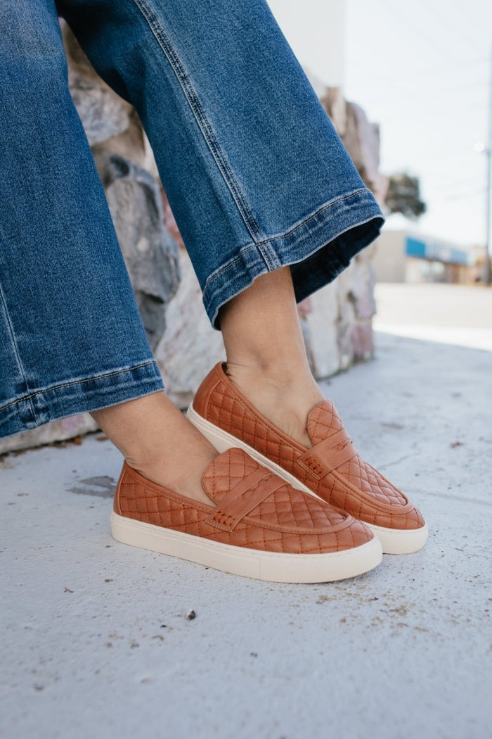 Corky's Cognac Quilty As Charged Shoes - Macoma Boutique301 Sneakers