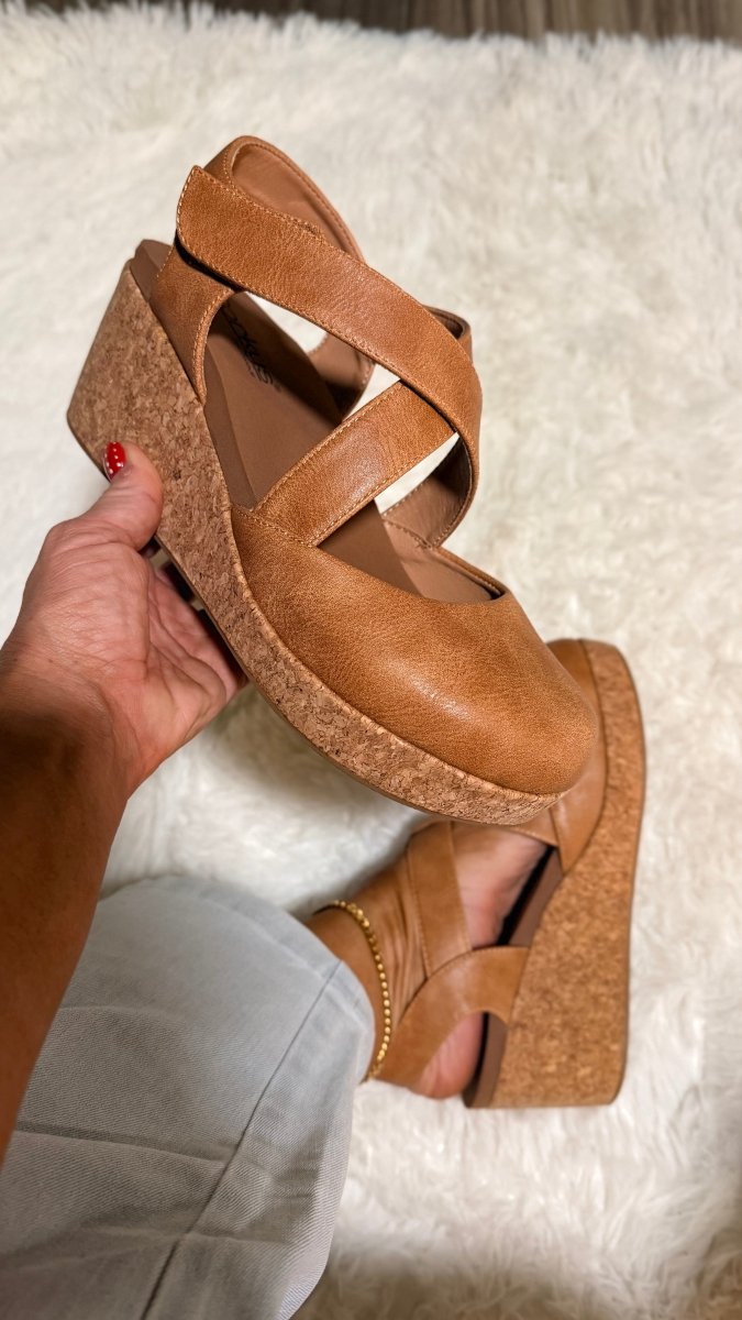 Corky's Cognac What's The Rush Wedges - Macoma Boutique302 Wedges & Heels