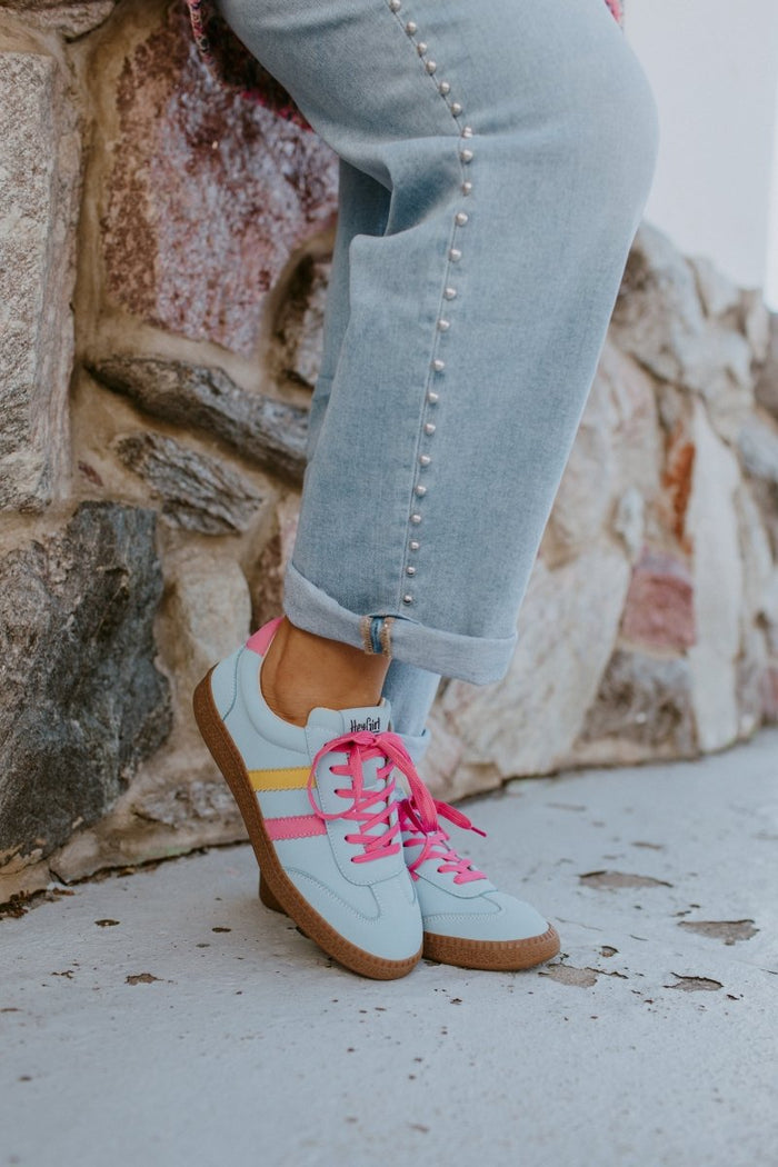Corky's Light Blue Heads Up Sneakers - Macoma Boutique301 Sneakers
