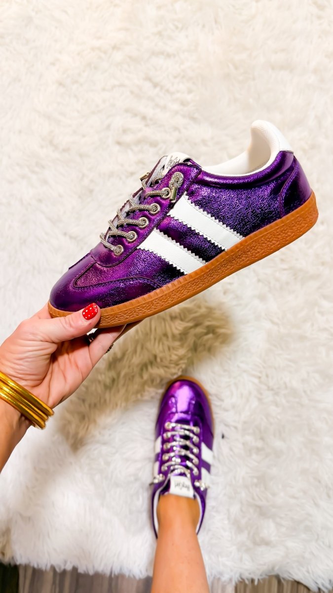 Corky's Purple Metallic Heads Up Sneakers - Macoma Boutique301 Sneakers