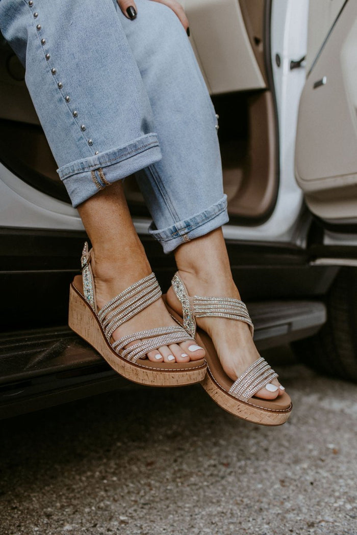 Corky's Rhinestone About Last Night Wedges - Macoma Boutique302 Wedges & Heels