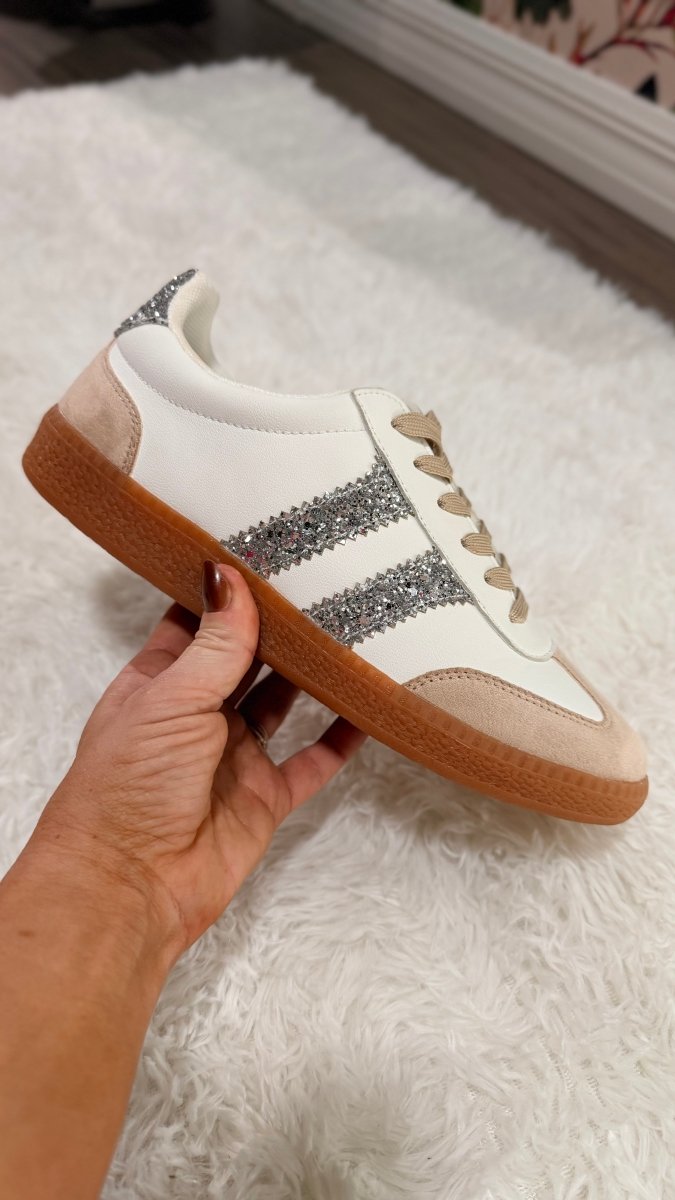 Corky's Silver Glitter Heads Up - Macoma Boutique301 Sneakers
