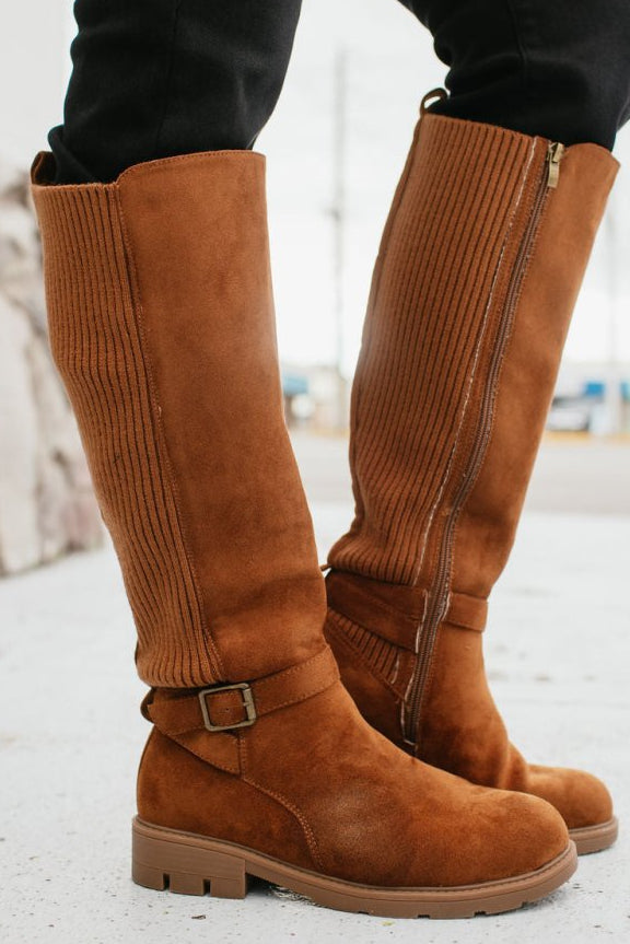 Black Friday Deal: Corky's Tobacco Faux Suede Hay There Boots - Macoma Boutique303 Mules & Boots