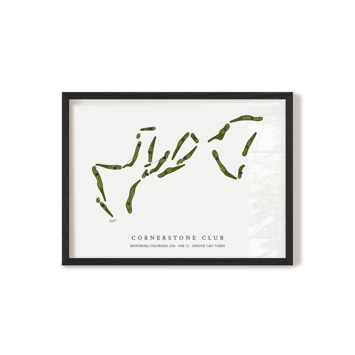 Cornerstone Club | Golf Course Print | Black Frame