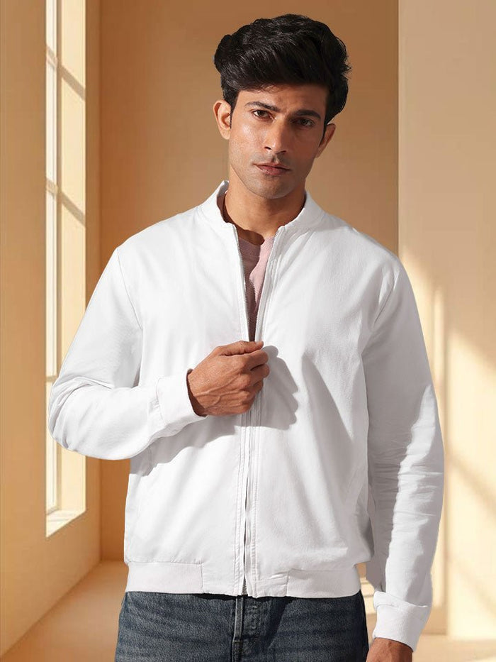 Cotton Zip-through Jacket - Enclave