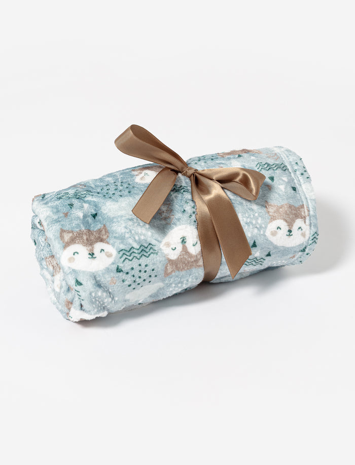 Couverture en peluche imprimée pour bébé