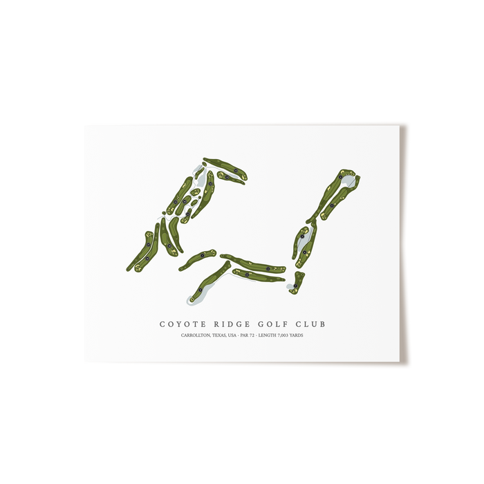 Coyote Ridge Golf Club | Golf Course Map | Unframed