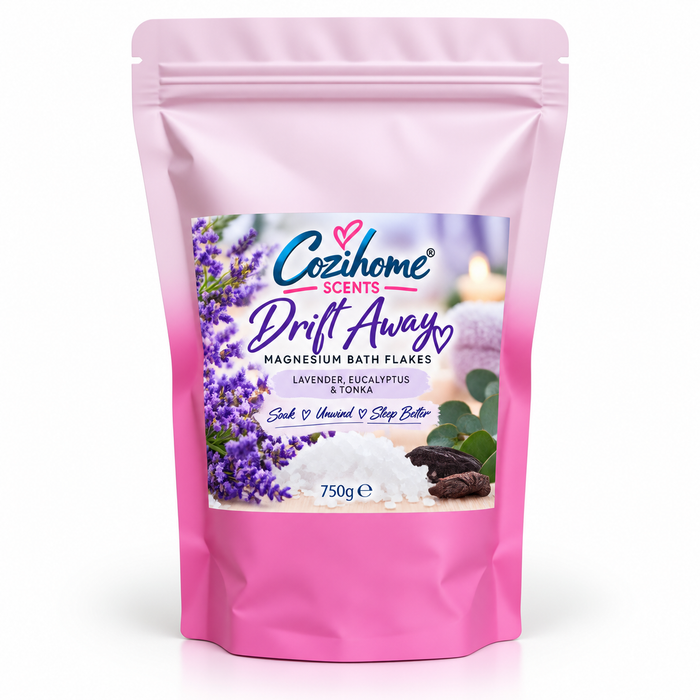 Cozihome Magnesium Bath Flakes 750g | Scented Magnesium Bath Soak | Relax, Unwind & Self Care | 3 Scents