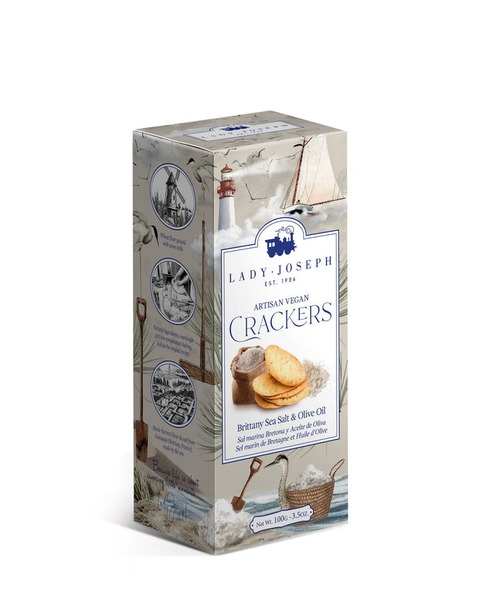 Crackers with Brittany Sea Salt & Olive Oil (Vegan Snack )