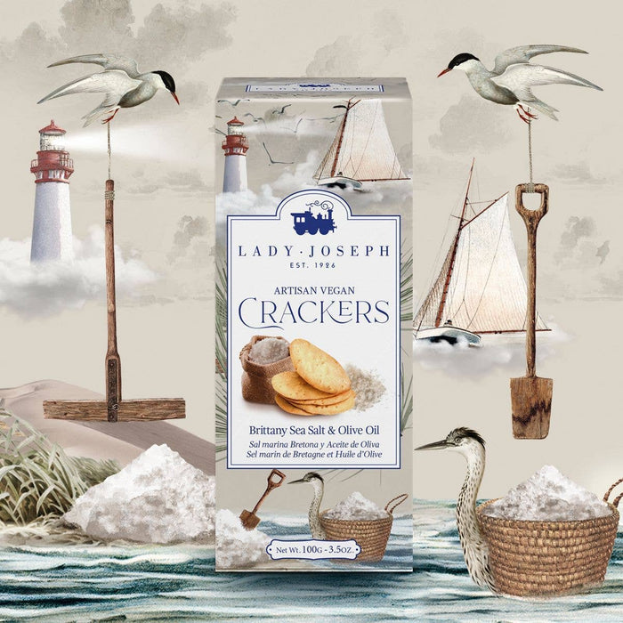 Crackers with Brittany Sea Salt & Olive Oil (Vegan Snack )