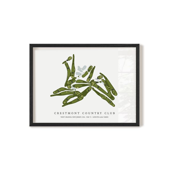 Crestmont Country Club | Golf Course Print | Black Frame