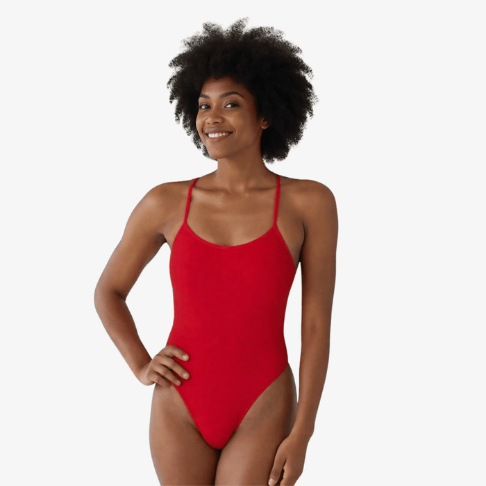 Crimson X-Back One-Piece Training Swimsuit by Norca - Norca Athletic Swimwear