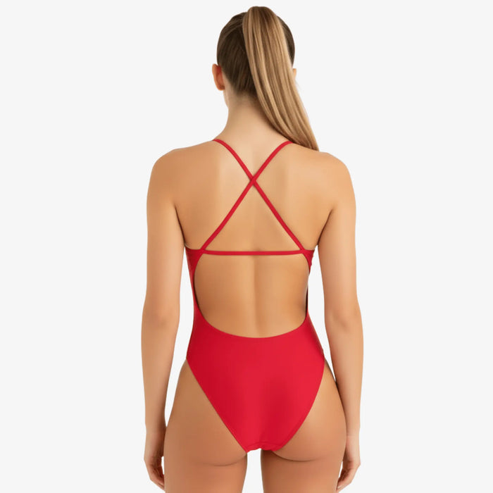 Crimson X-Back One-Piece Training Swimsuit by Norca - Norca Athletic Swimwear