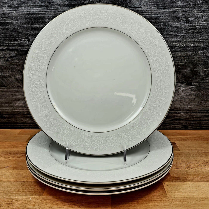 Crown Victoria Lovelace Collection Japan Set of 4 Dinner Plates 10.25 in (26cm)